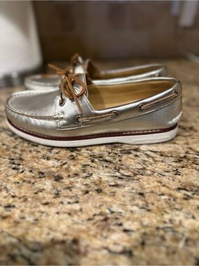 Metallic Gold Sperry Topsider Boat Shoes